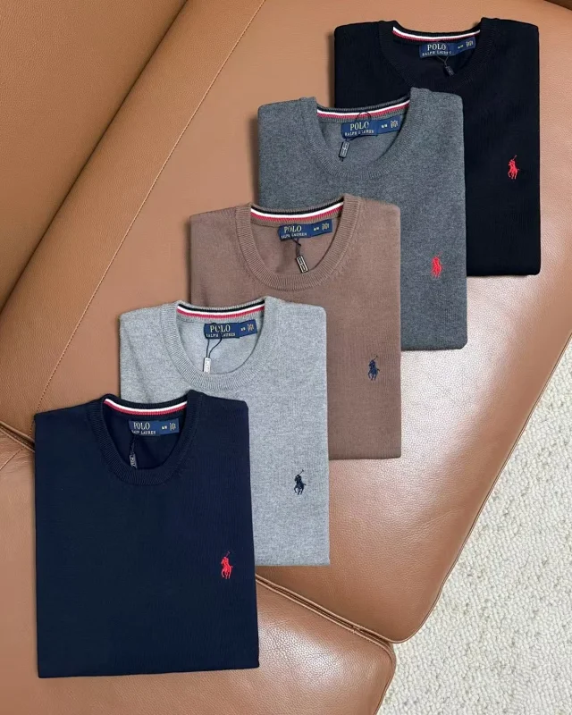 Polo Ralph Lauren Knitwear Crewneck knit sweater with embroidered pony logo product detail image 1