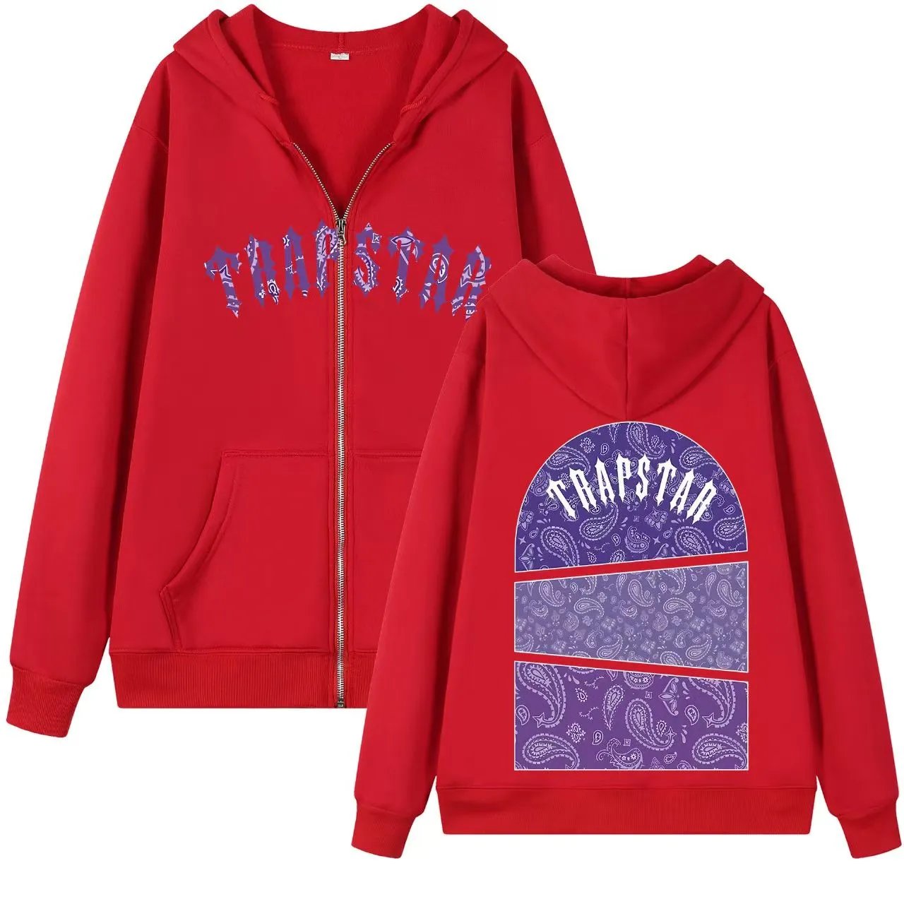 Trapstar Hoodies & Sweatshirts Zip-Up Hooded Sweatshirt with Graphic Back Print image 7
