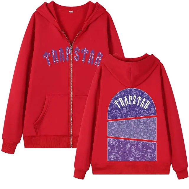 Trapstar Hoodies & Sweatshirts Zip-Up Hooded Sweatshirt with Graphic Back Print product detail image 7