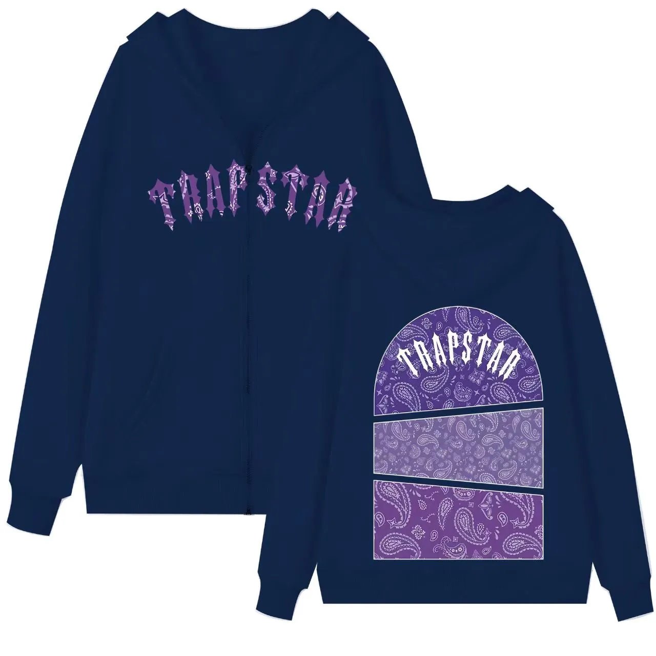 Trapstar Hoodies & Sweatshirts Zip-Up Hooded Sweatshirt with Graphic Back Print image 9