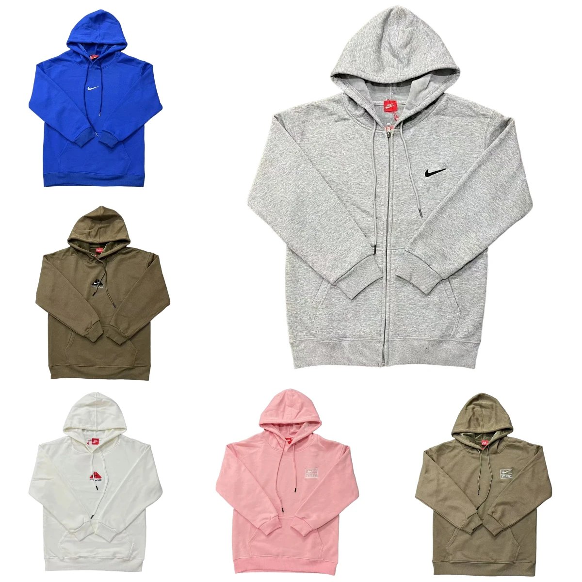 Nike Grey Zip-Up Hoodie