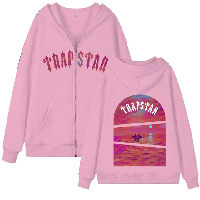 Trapstar Hoodies & Sweatshirts Zip-Up Hooded Sweatshirt with Graphic Back Print product detail image 19
