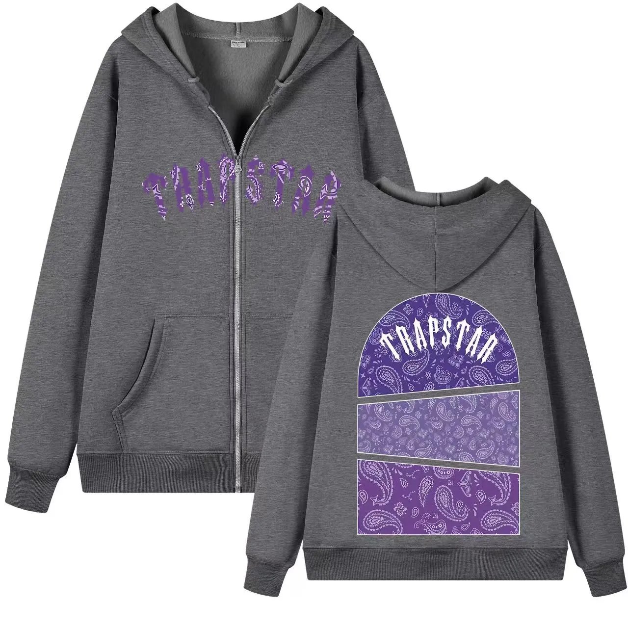 Trapstar Hoodies & Sweatshirts Zip-Up Hooded Sweatshirt with Graphic Back Print image 11