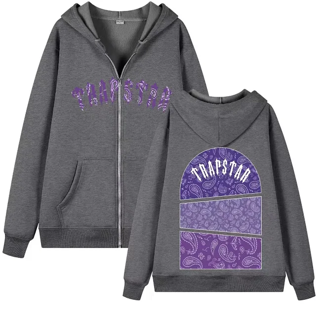 Trapstar Hoodies & Sweatshirts Zip-Up Hooded Sweatshirt with Graphic Back Print product detail image 11