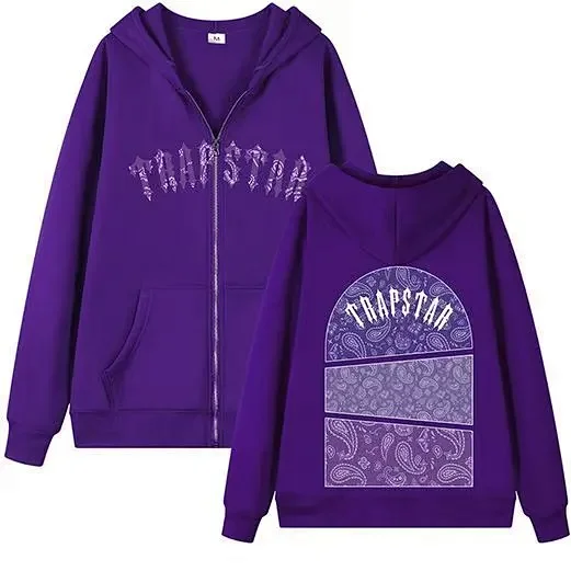 Trapstar Hoodies & Sweatshirts Zip-Up Hooded Sweatshirt with Graphic Back Print product detail image 15