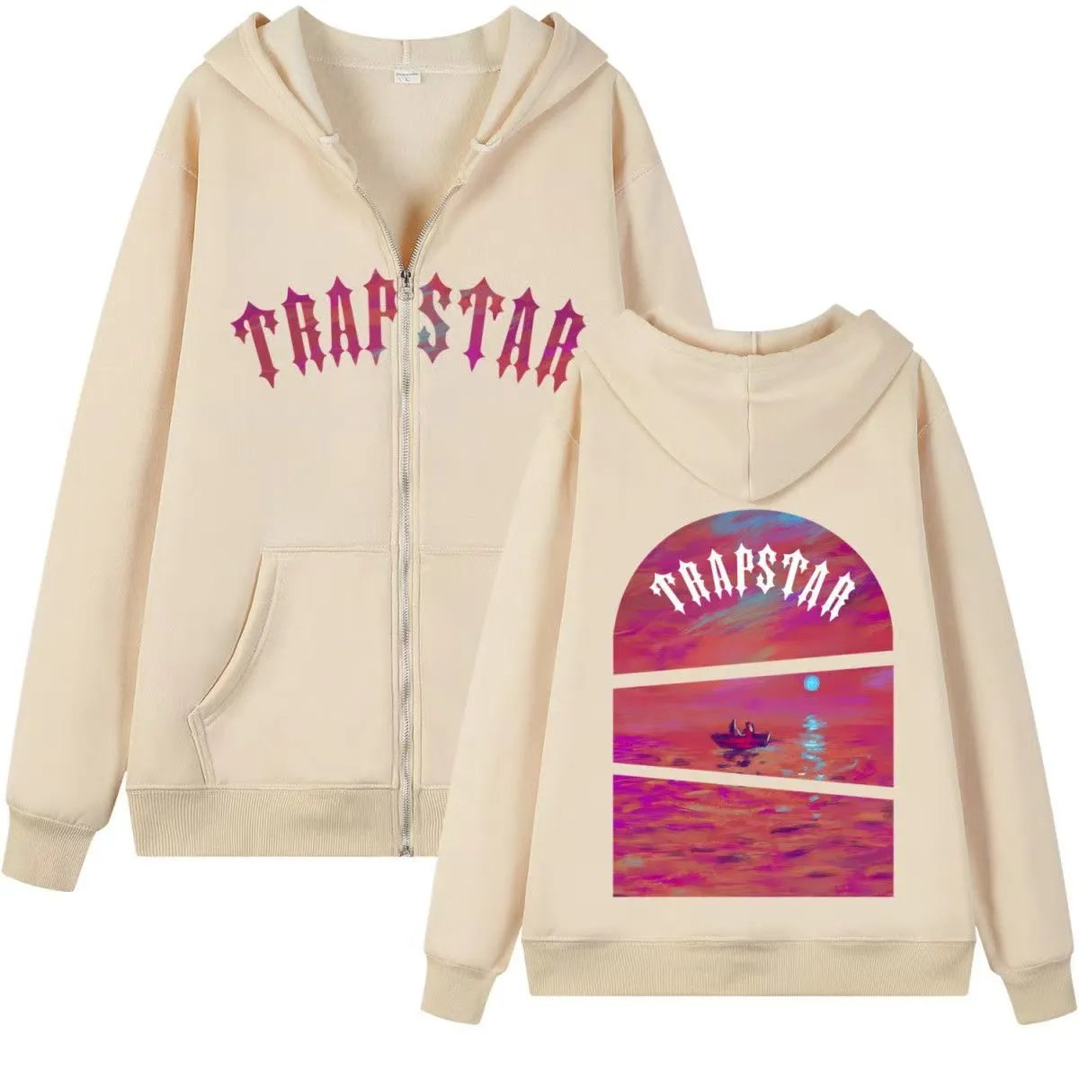 Trapstar Hoodies & Sweatshirts Zip-Up Hooded Sweatshirt with Graphic Back Print image 13