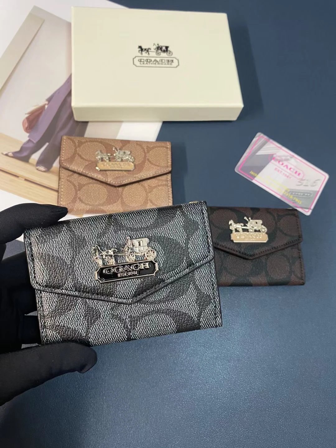 Coach Wallets & Card Holders Snap Holder with Key Ring — 16