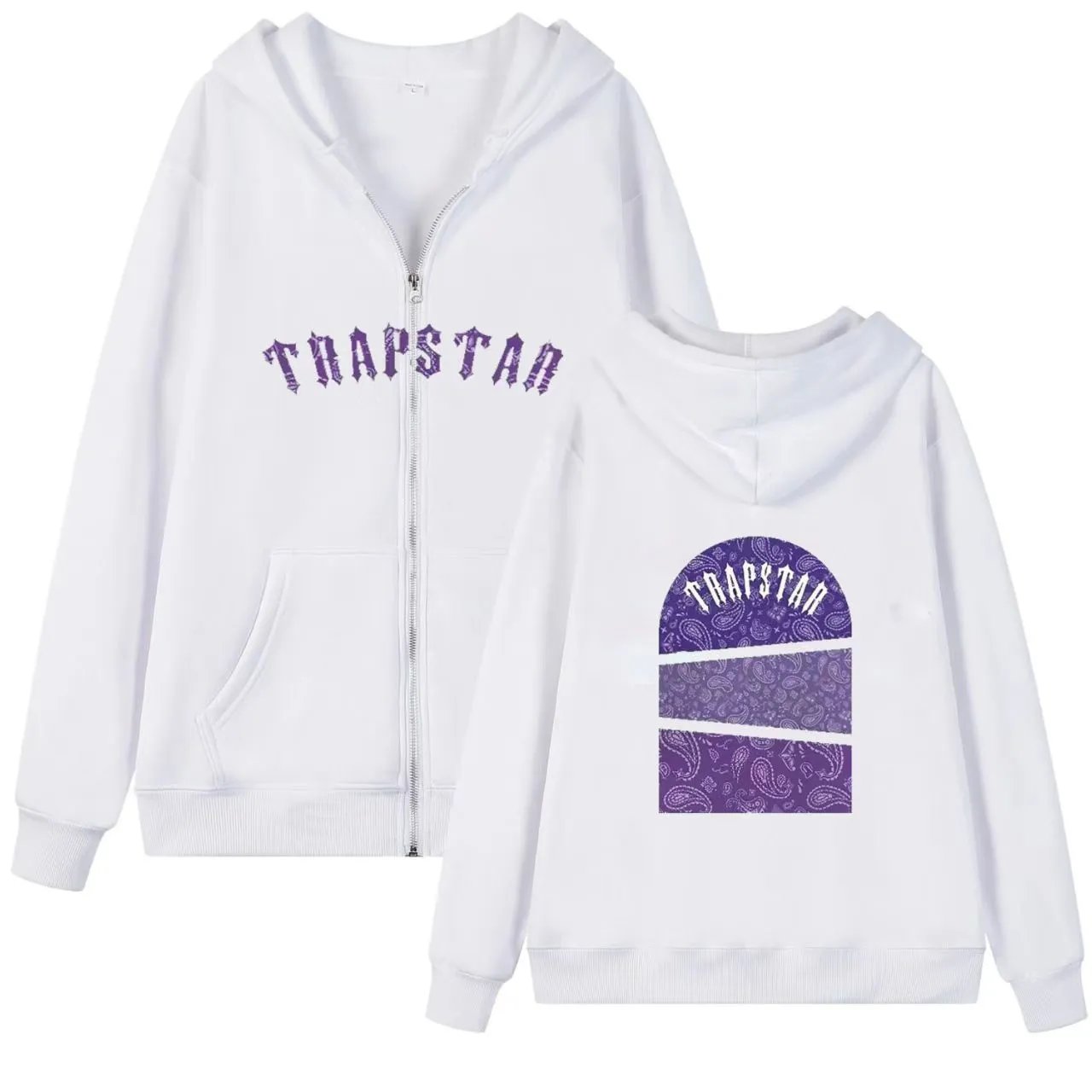 Trapstar Hoodies & Sweatshirts Zip-Up Hooded Sweatshirt with Graphic Back Print — 19