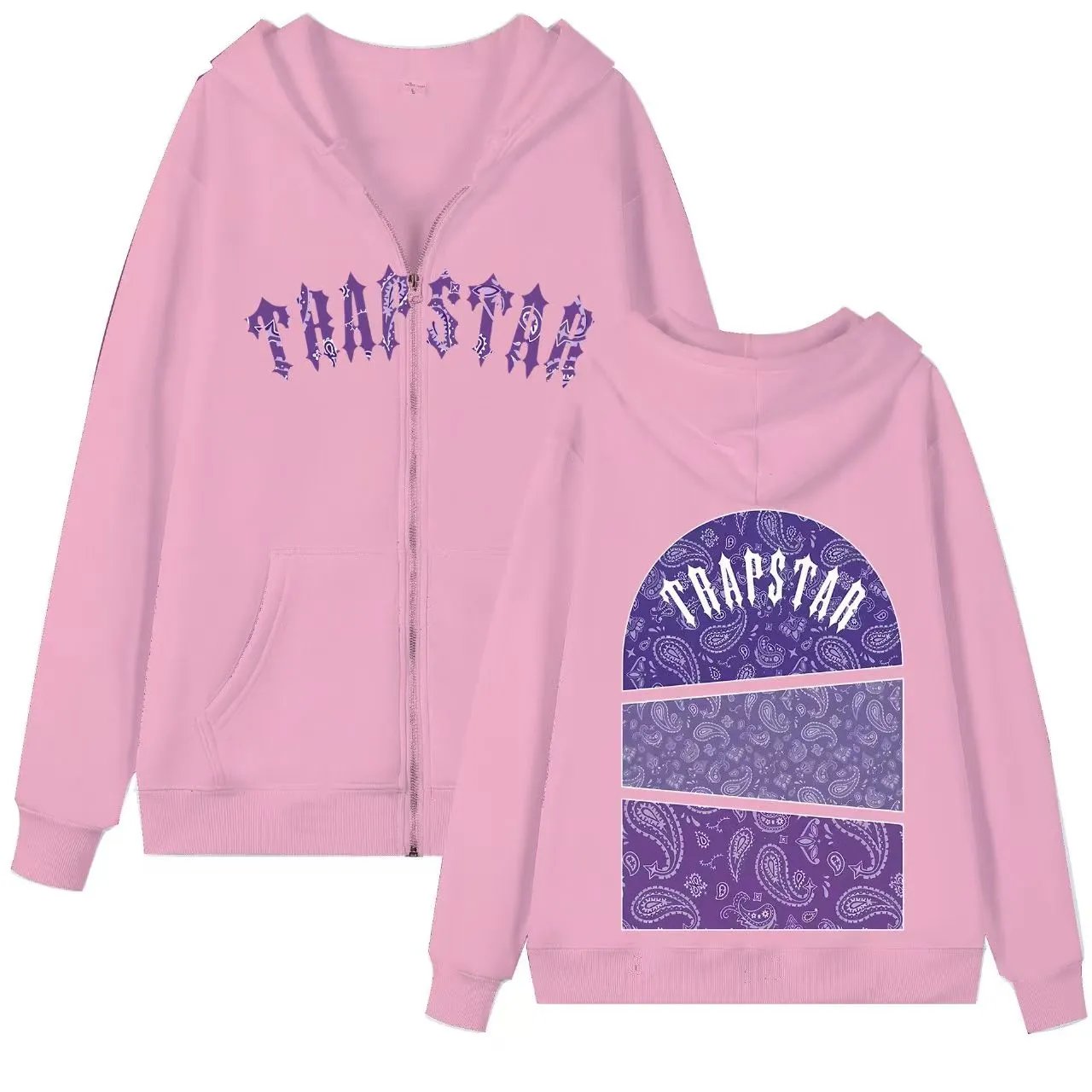 Trapstar Hoodies & Sweatshirts Zip-Up Hooded Sweatshirt with Graphic Back Print image 2