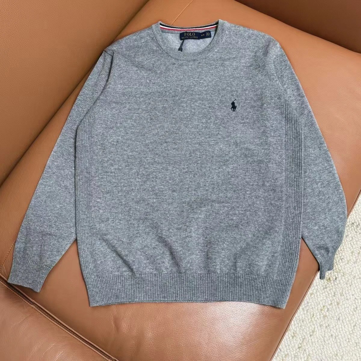 Polo Ralph Lauren Knitwear Crewneck knit sweater with embroidered pony logo — WXMMJ-02