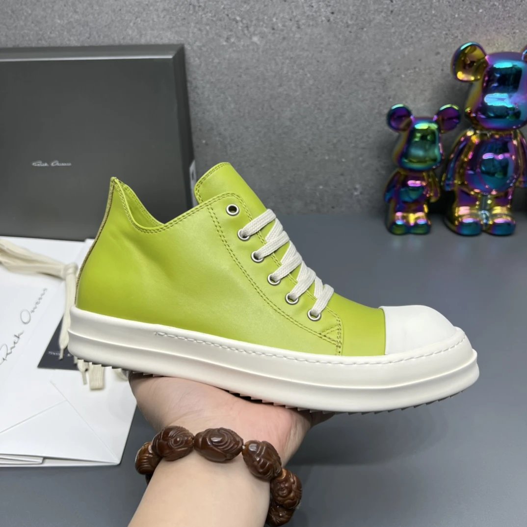 Rick Owens Sneakers High-Top Lace-Up with Contrast Toe Cap — 7