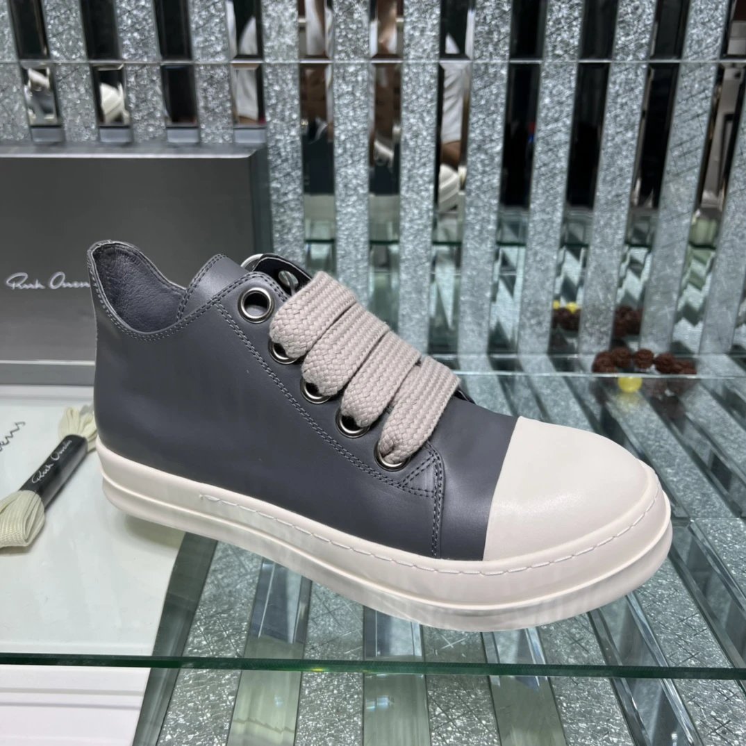 Rick Owens Sneakers High-Top Lace-Up with Contrast Toe Cap — 18