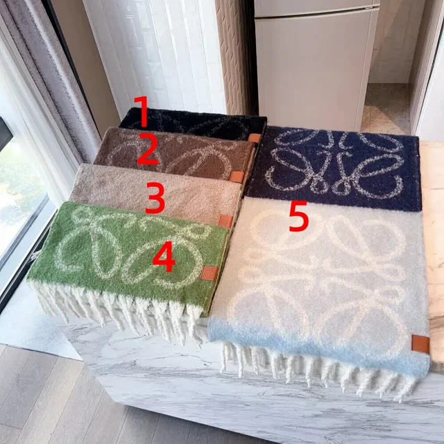 Loewe Scarves Fringed Anagram Scarf product detail image 6