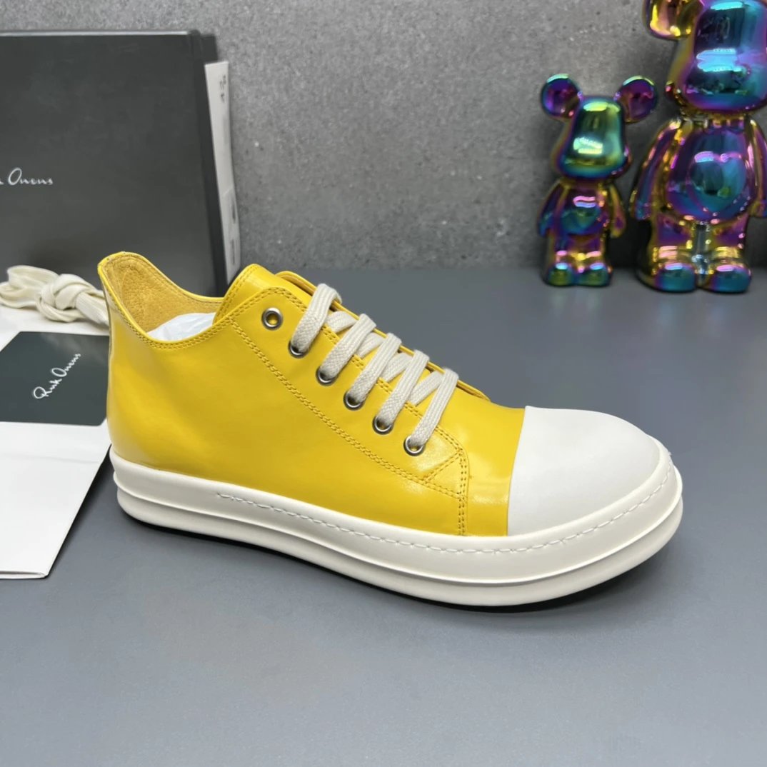 Rick Owens Sneakers High-Top Lace-Up with Contrast Toe Cap — 8