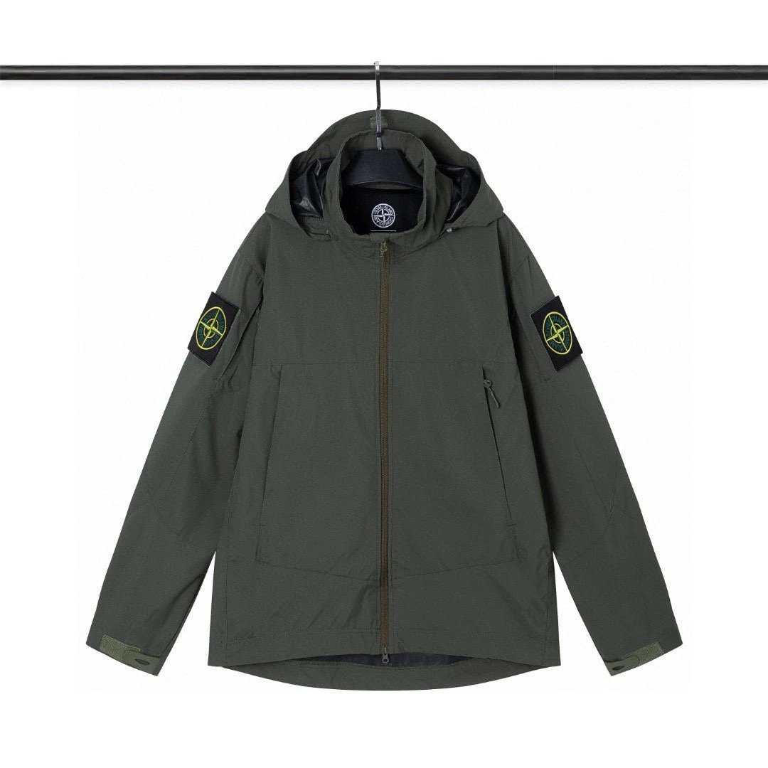 Stone Island Raso Domato Black Windbreaker Jacket Outerwear - 59