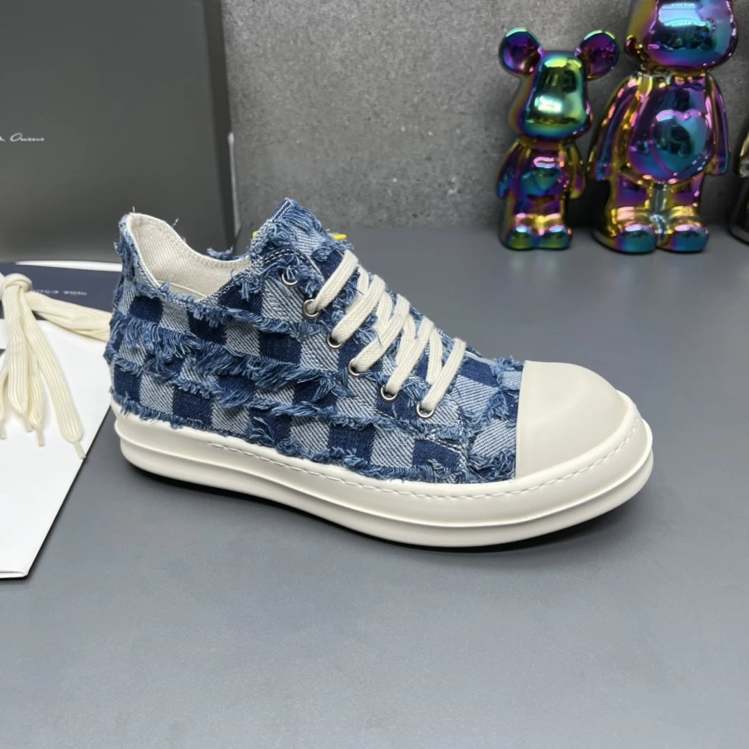 Rick Owens Sneakers High-Top Lace-Up with Contrast Toe Cap — 5