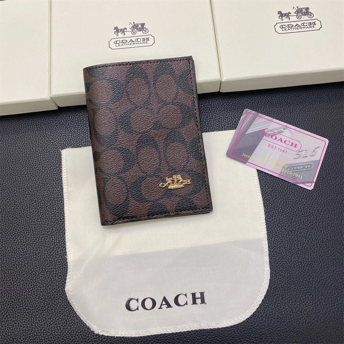 Coach Wallets & Card Holders Snap Holder with Key Ring — 19