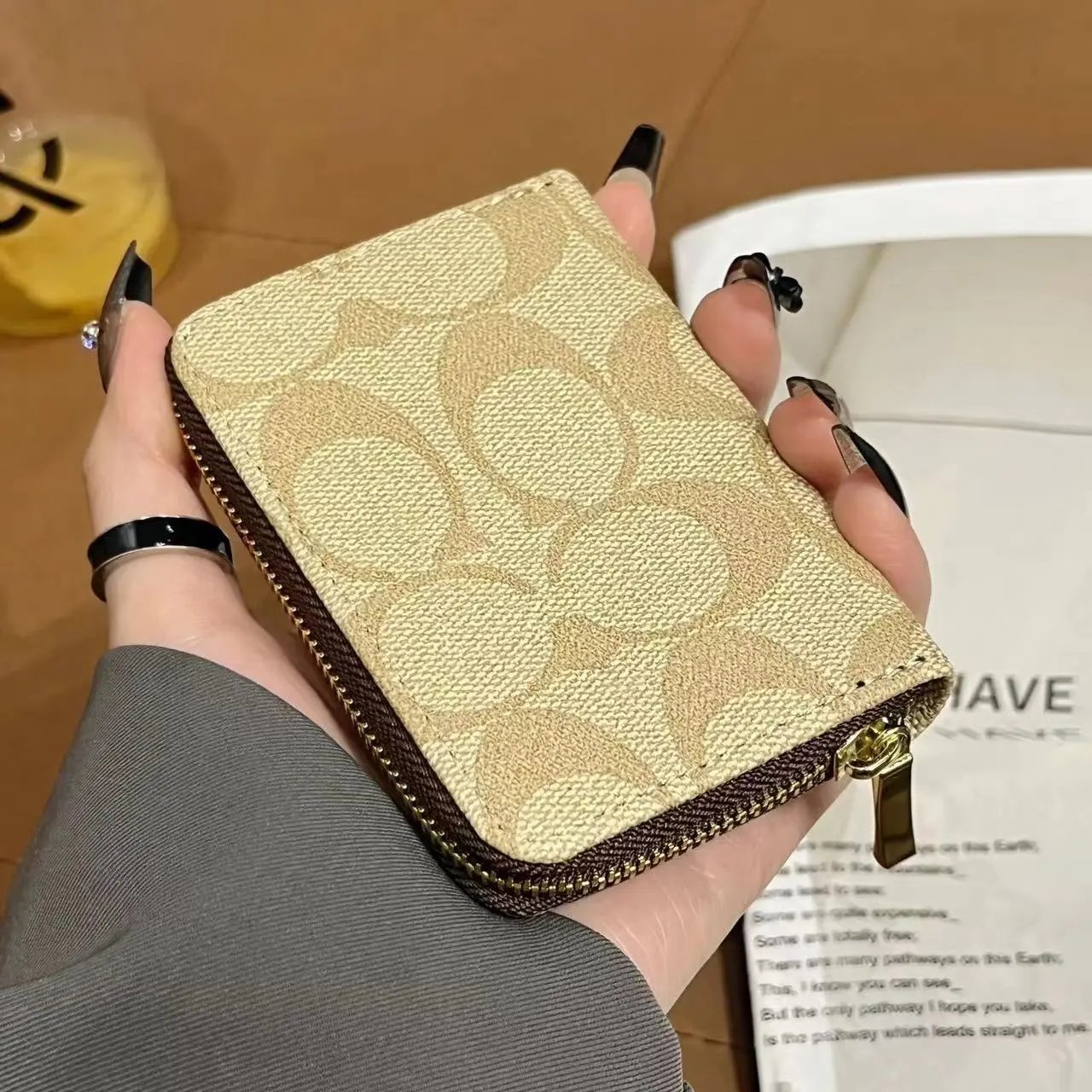 Coach Wallets & Card Holders Snap Holder with Key Ring — 35