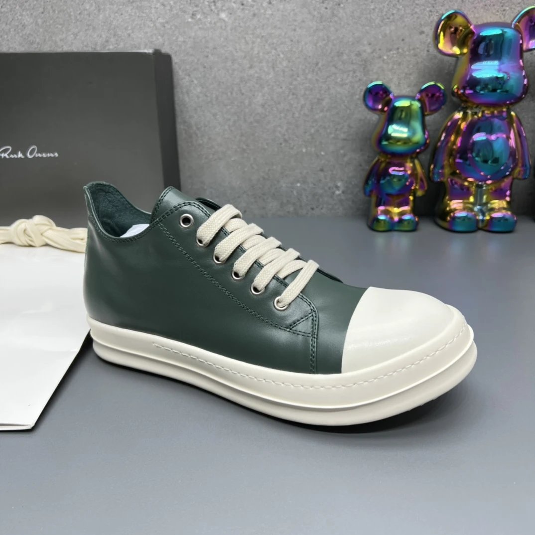 Rick Owens Sneakers High-Top Lace-Up with Contrast Toe Cap — 9