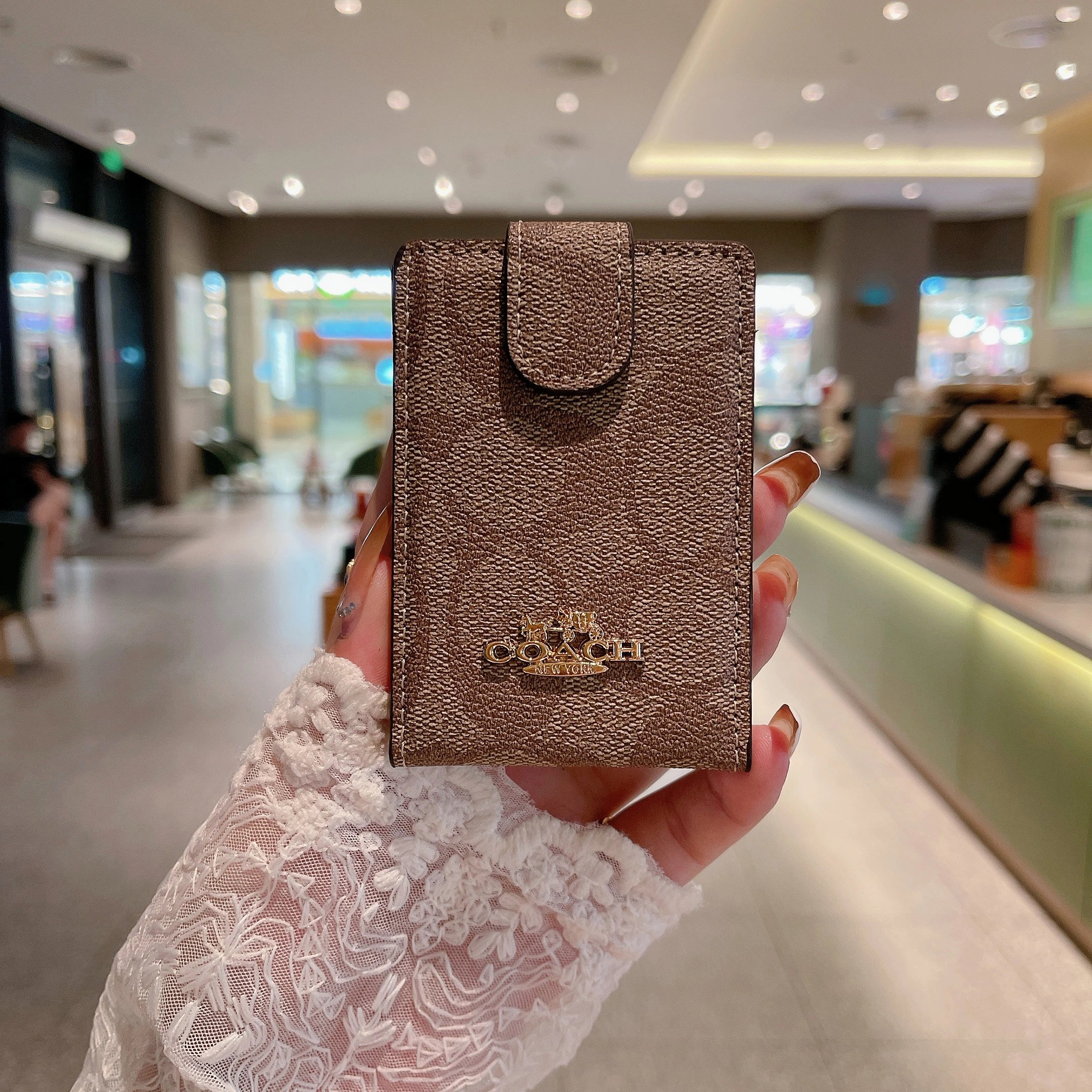 Coach Wallets & Card Holders Snap Holder with Key Ring — 13