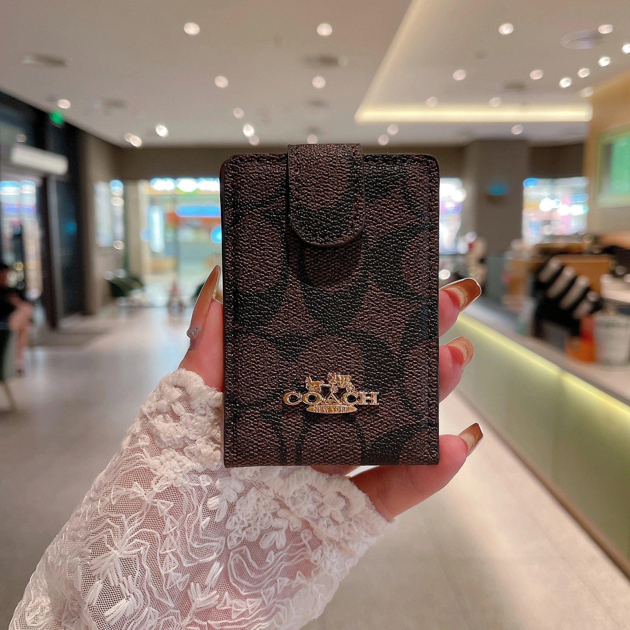 Coach Wallets & Card Holders Snap Holder with Key Ring — 12