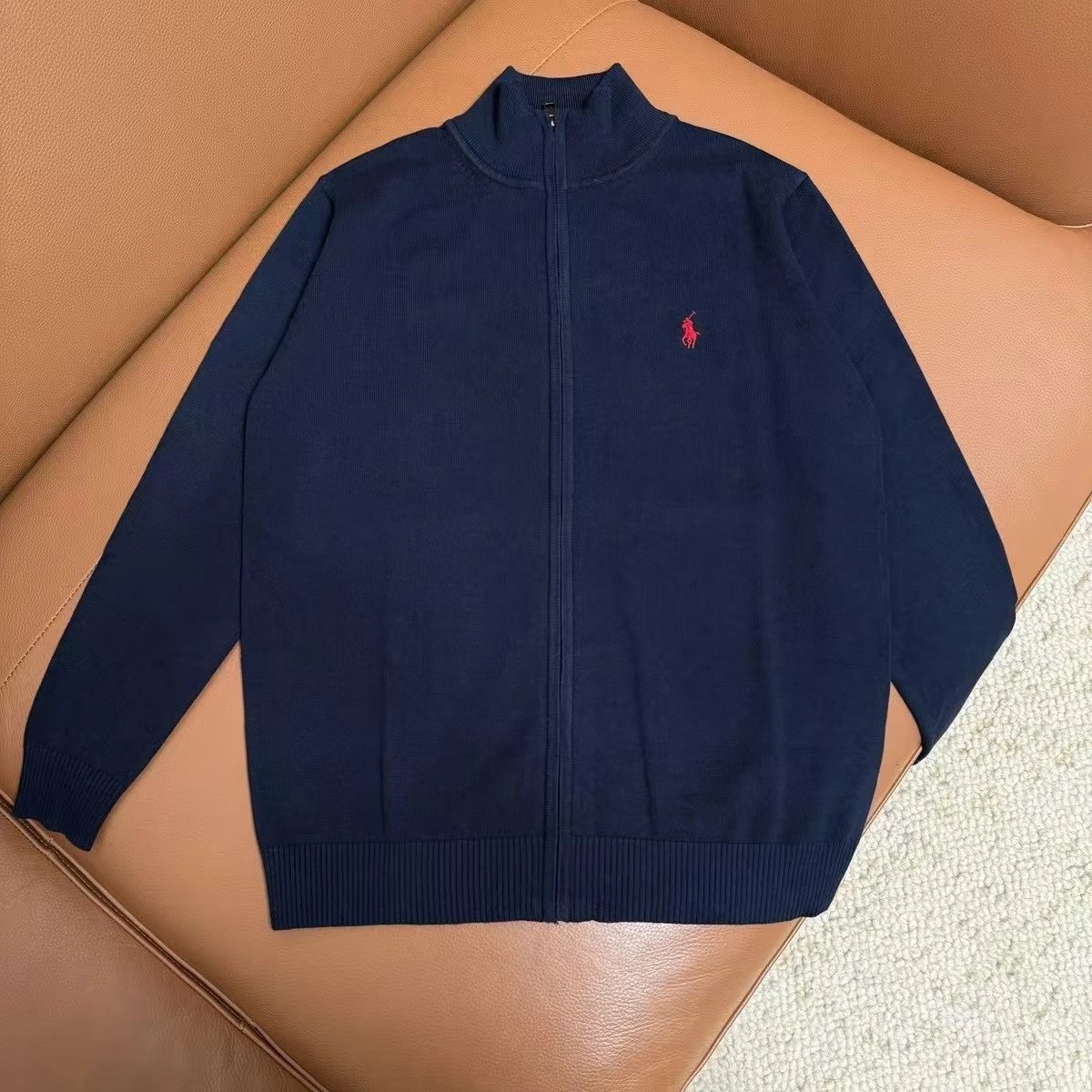 Polo Ralph Lauren Knitwear Full-Zip Mock-Neck Knit Sweater — WXMMJ-03