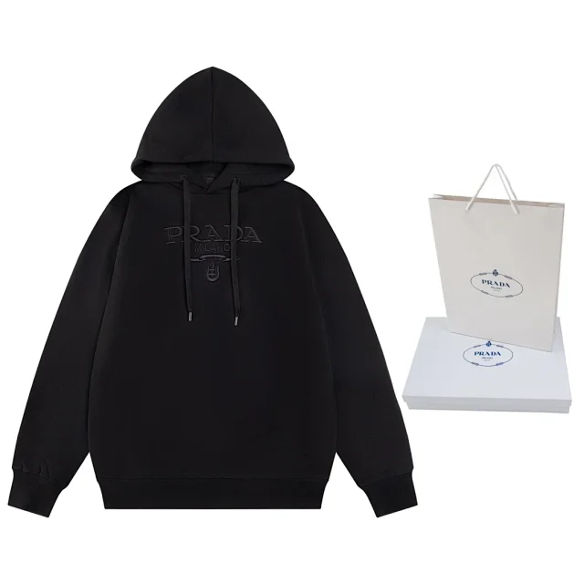 Prada Hoodies & Sweatshirts Logo Hooded Sweatshirt product detail image 2