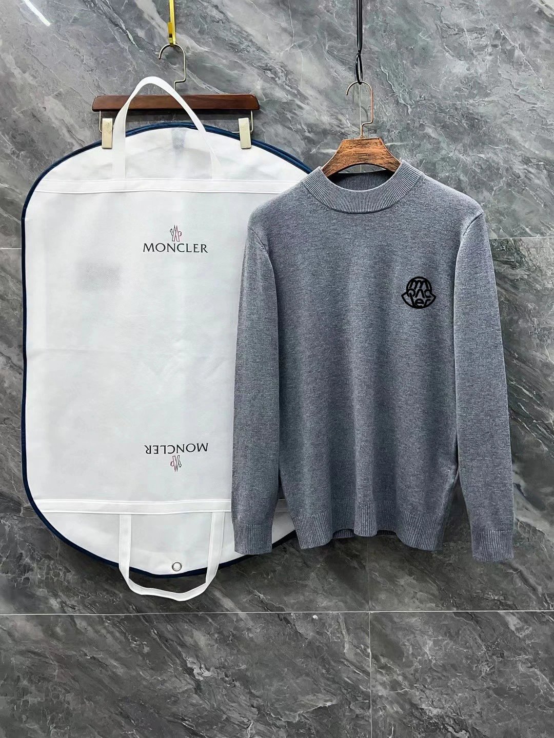 Burberry Knitwear Crew-Neck Sweater with Embroidered TB Monogram — 11