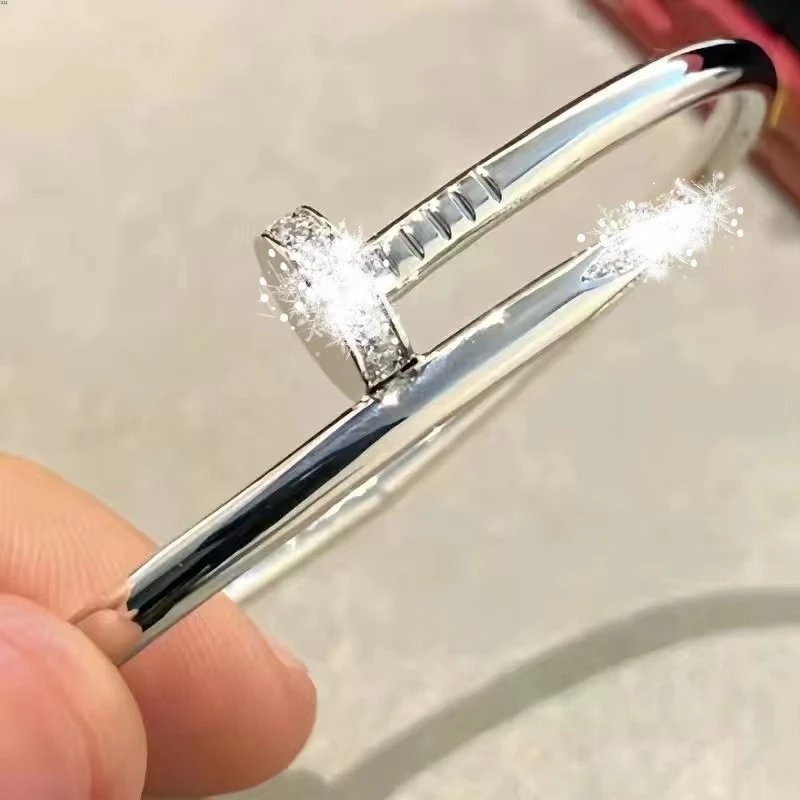(Thick Version) White Gold, With Diamonds