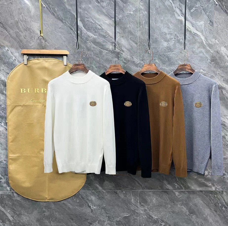 Burberry Knitwear Crew-Neck Sweater with Embroidered TB Monogram image 4