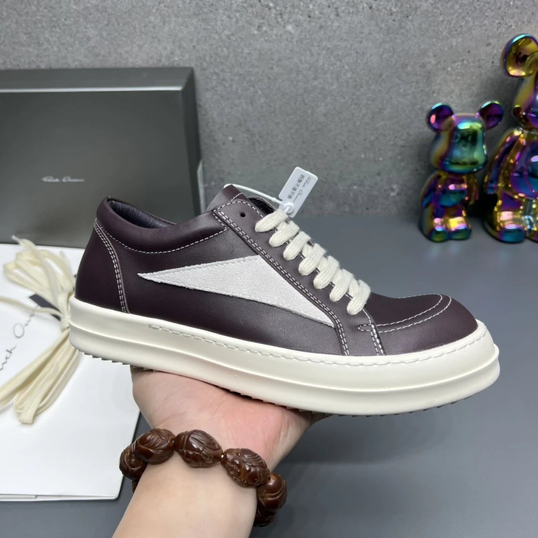 Rick Owens Sneakers High-Top Lace-Up with Contrast Toe Cap — 20
