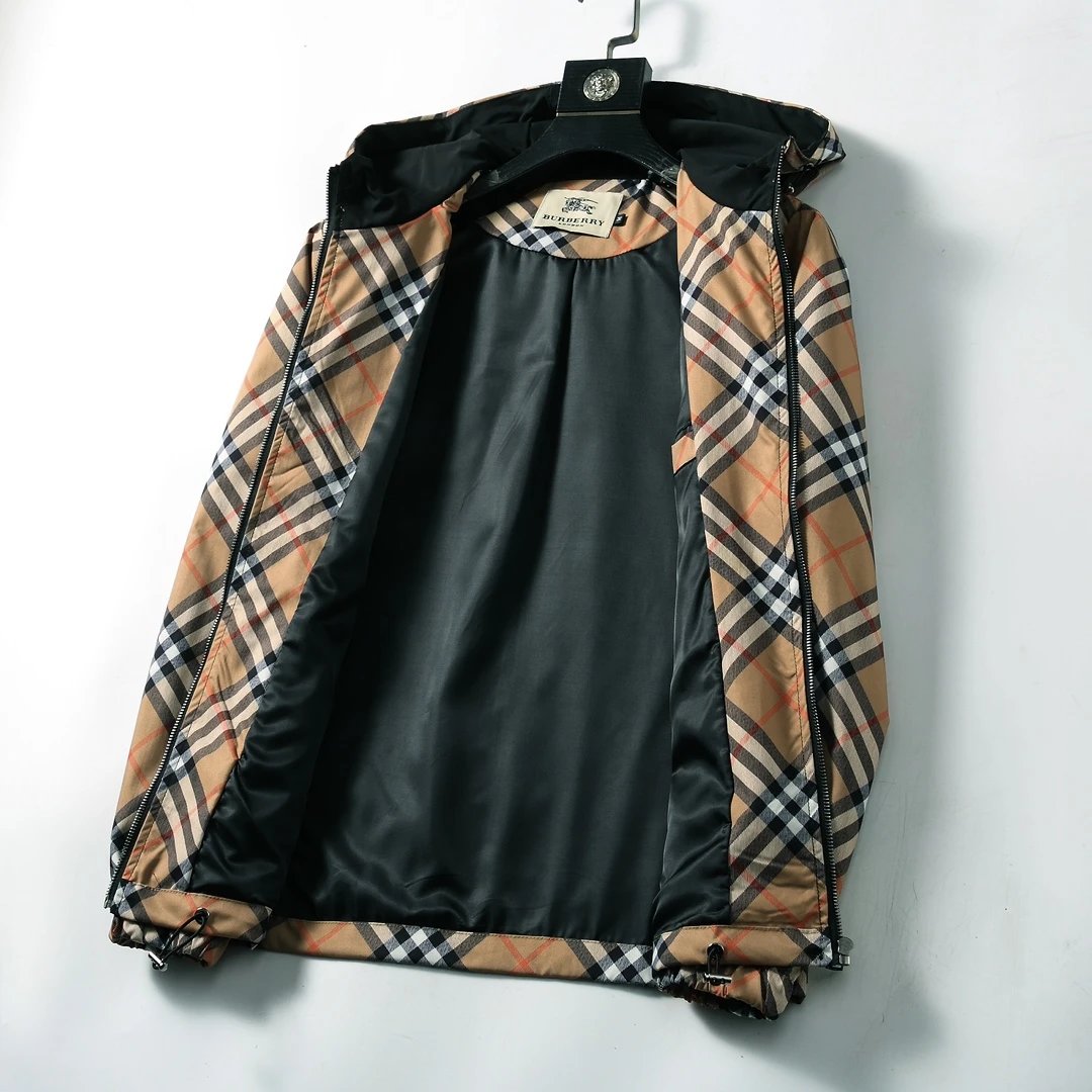 Burberry Jackets Hooded zip-up check windbreaker image 6