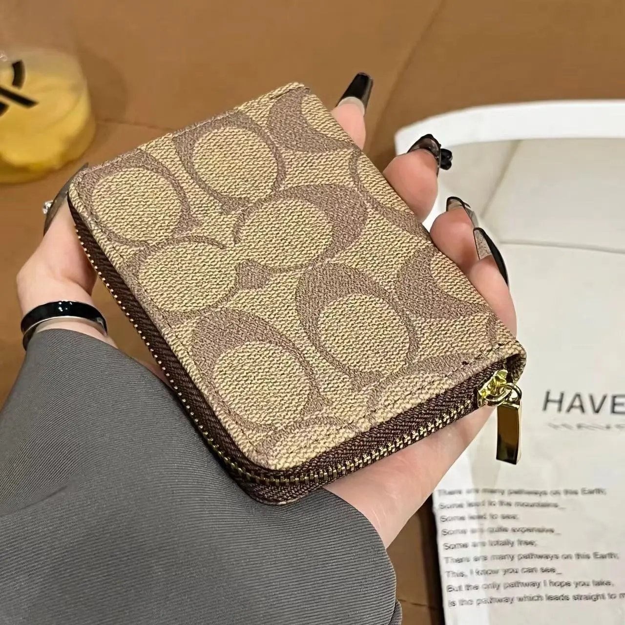 Coach Wallets & Card Holders Snap Holder with Key Ring — 34