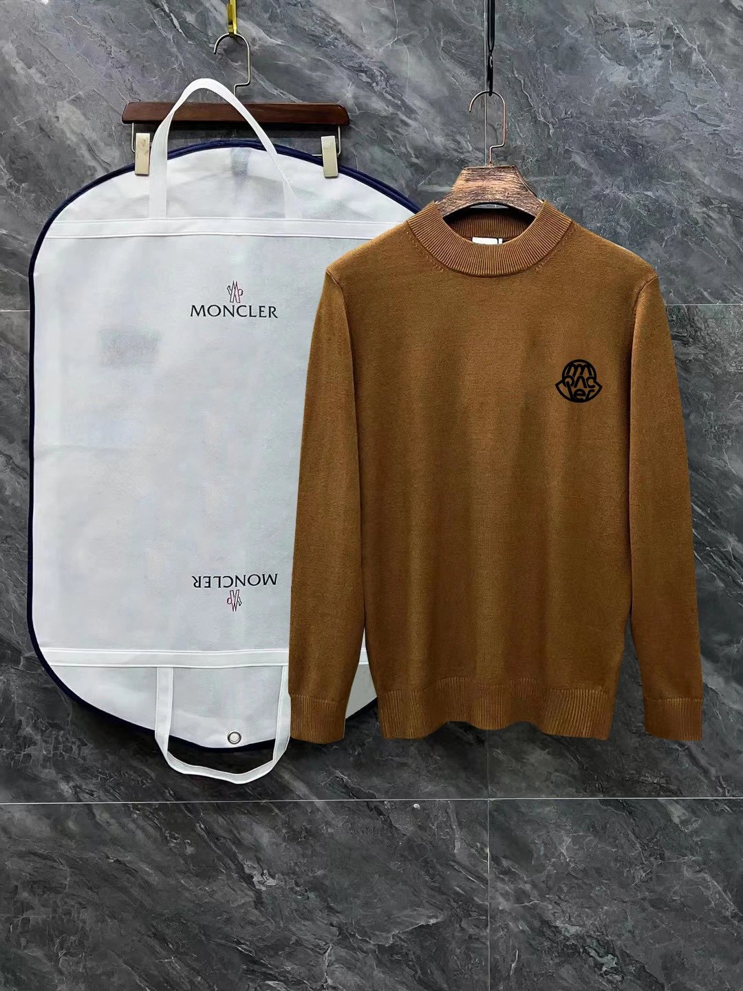 Burberry Knitwear Crew-Neck Sweater with Embroidered TB Monogram — 12