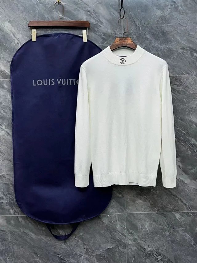 Burberry Knitwear Crew-Neck Sweater with Embroidered TB Monogram product detail image 3