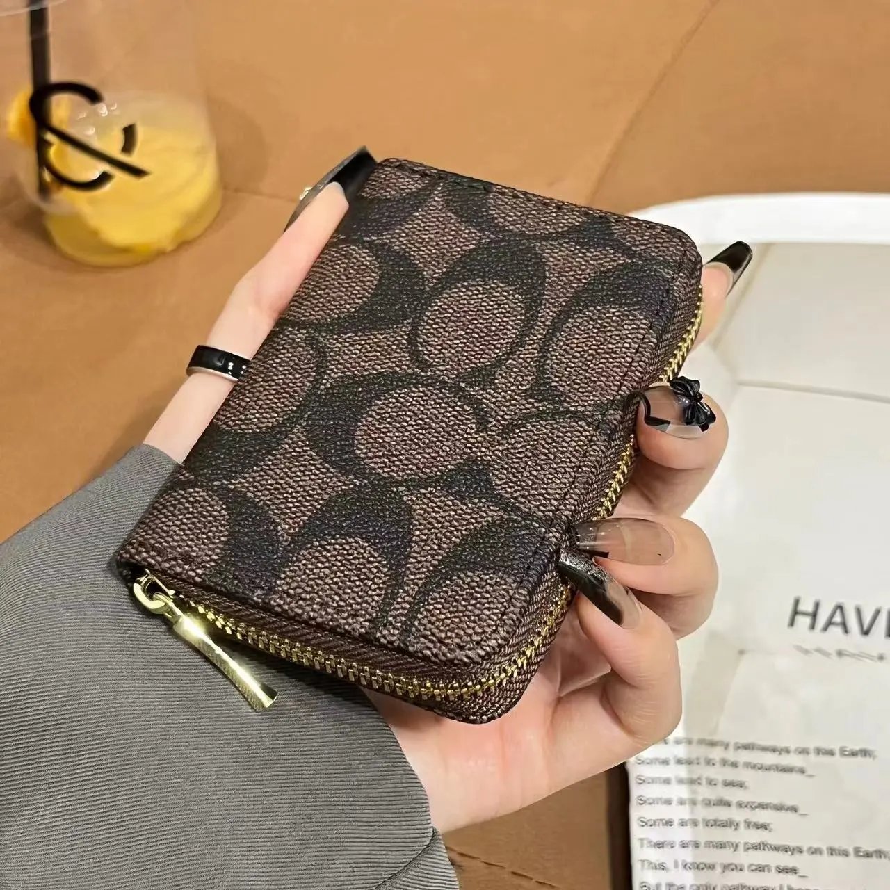 Coach Wallets & Card Holders Snap Holder with Key Ring — 33