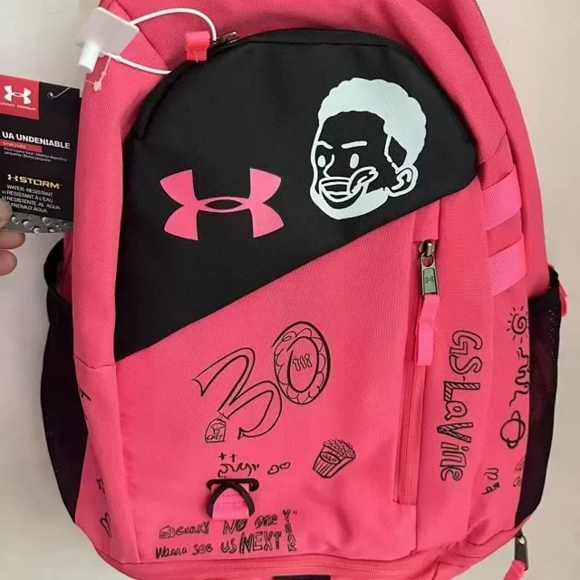 Under Armour Backpacks Diagonal-Panel Backpack with Front Zip Pocket and Bottom Compartment product detail image 11