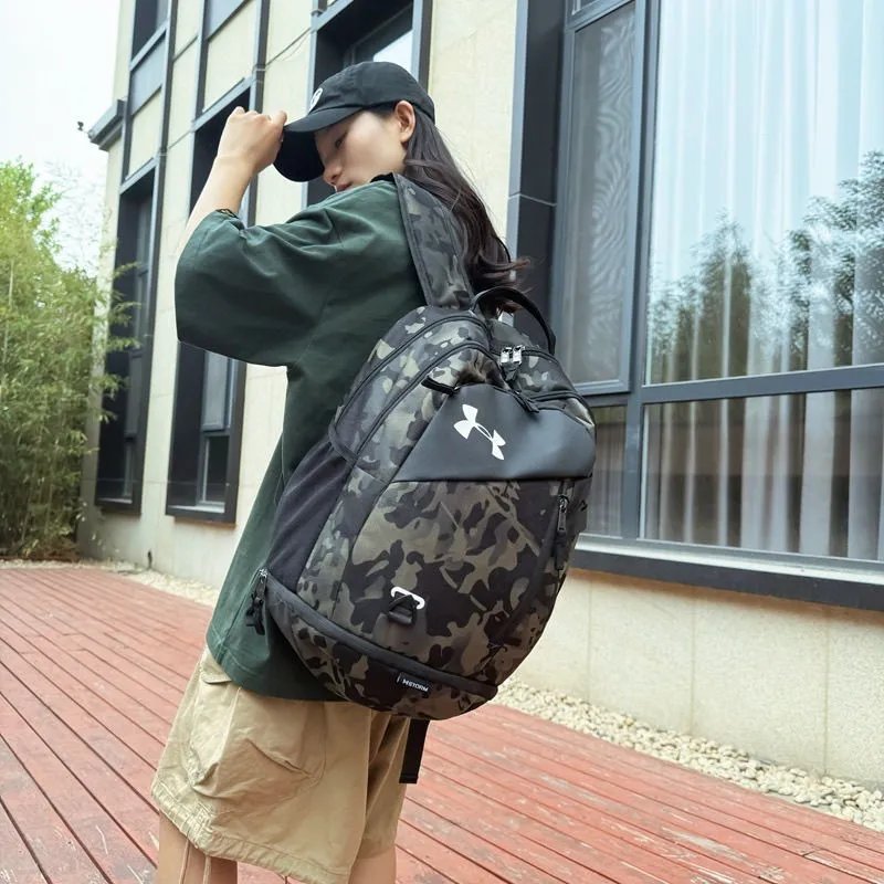 Under Armour Backpacks Diagonal-Panel Backpack with Front Zip Pocket and Bottom Compartment image 9