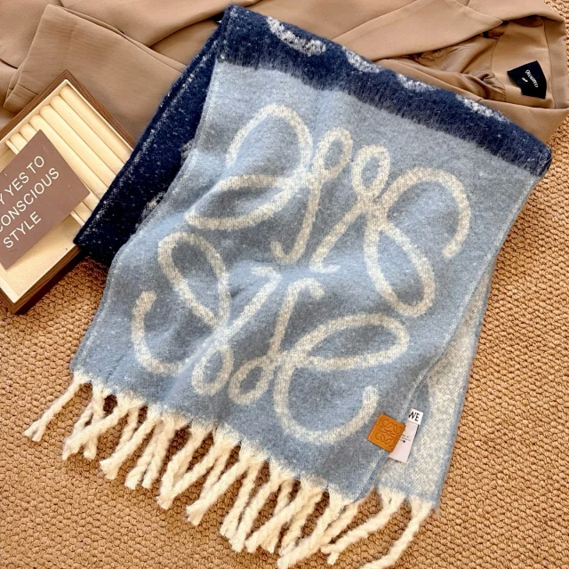 Loewe Scarves Fringed Anagram Scarf product detail image 3