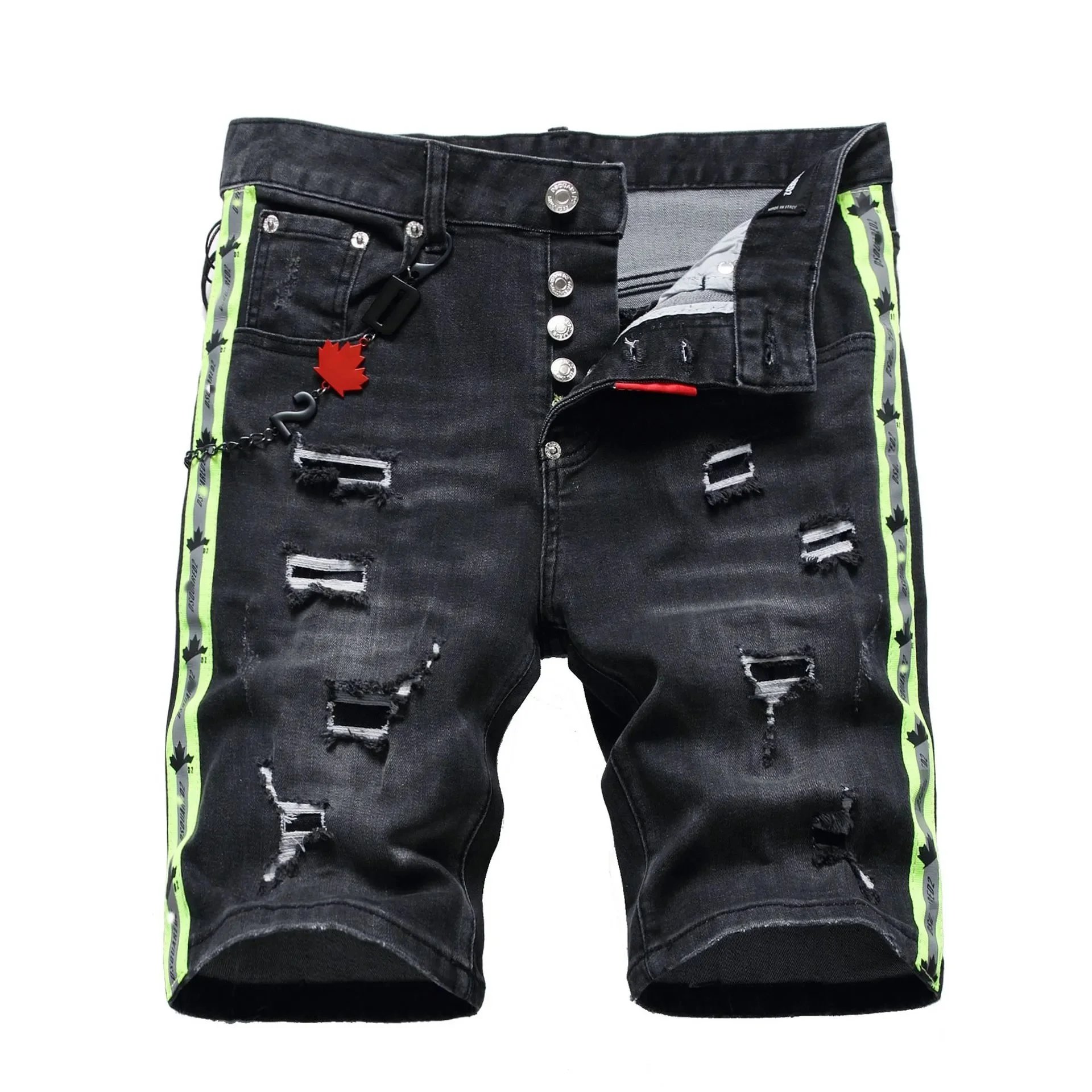 DSQUARED2 Shorts Distressed graphic-print denim — TH-012