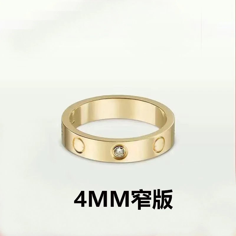 Unbranded Jewelry 6mm Wide Screw-Motif Band Ring — Golden solitaire diamond