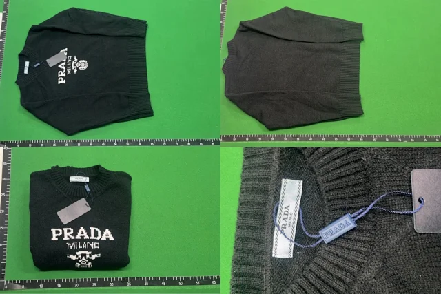 Prada Knitwear Crew-Neck Logo Knit Sweater product detail image 2