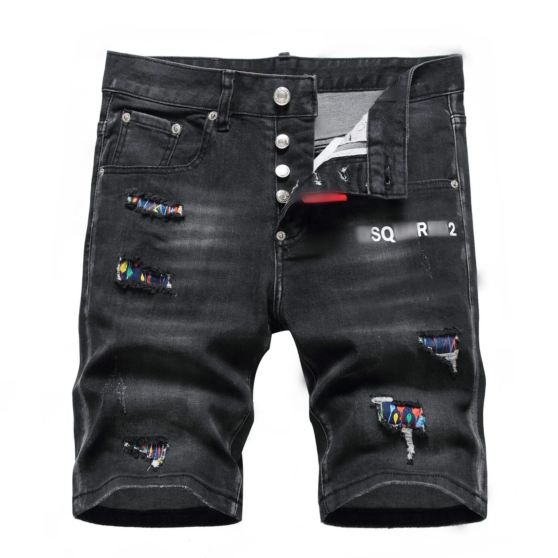 DSQUARED2 Shorts Distressed graphic-print denim — TH-009