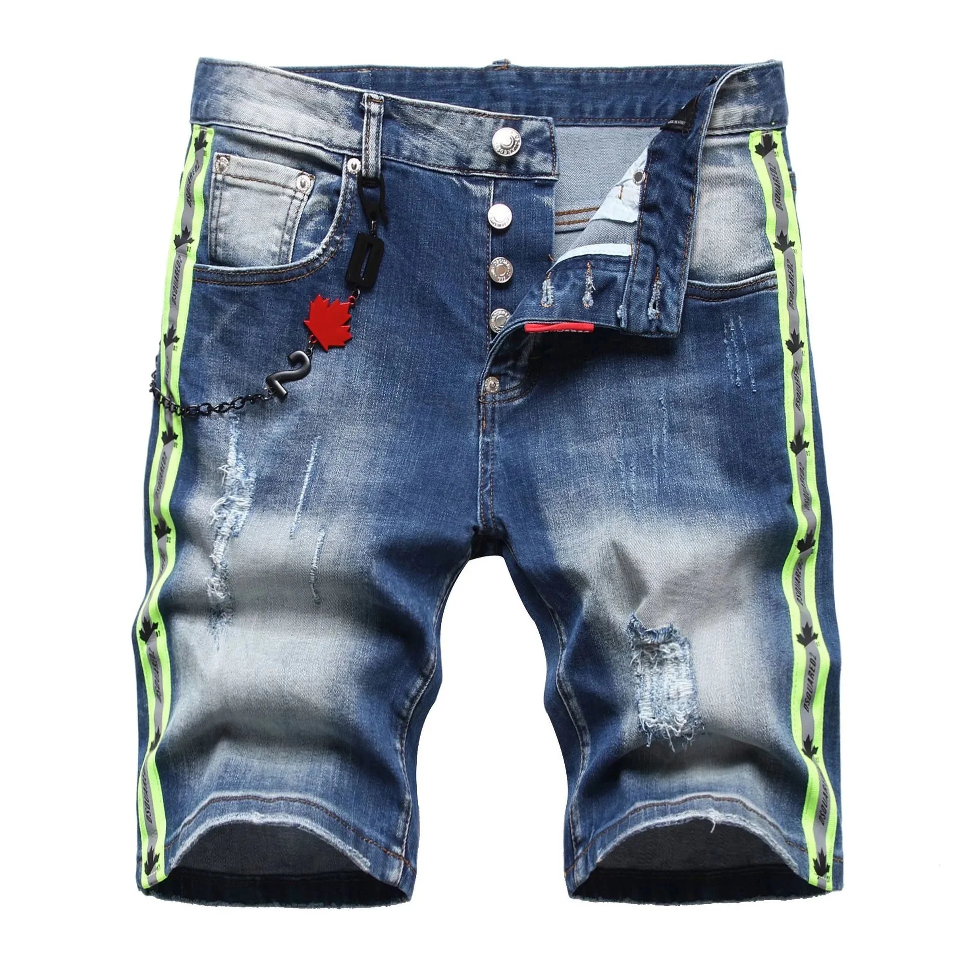 DSQUARED2 Shorts Distressed graphic-print denim — TH-016