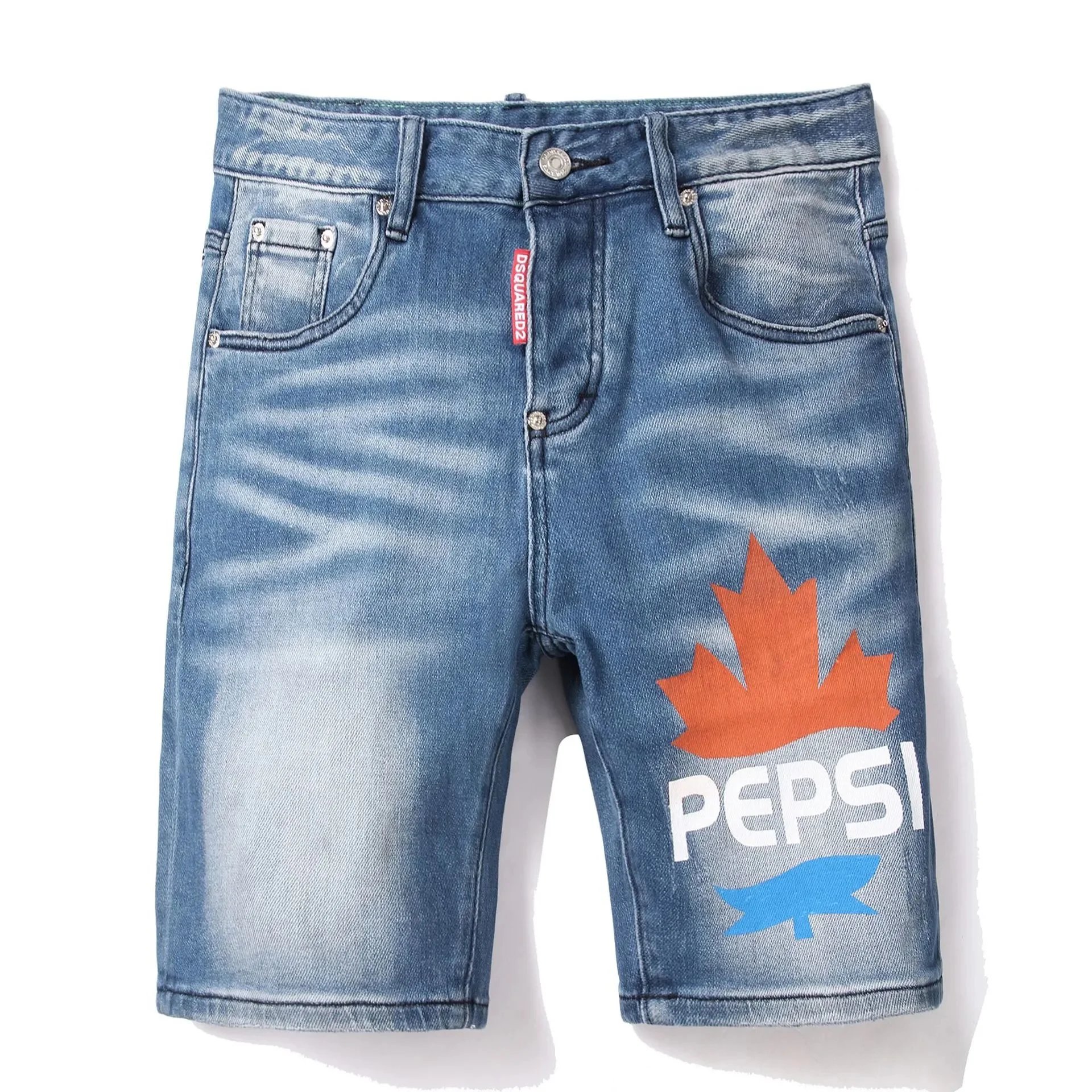 DSQUARED2 Shorts Distressed graphic-print denim — TH-007