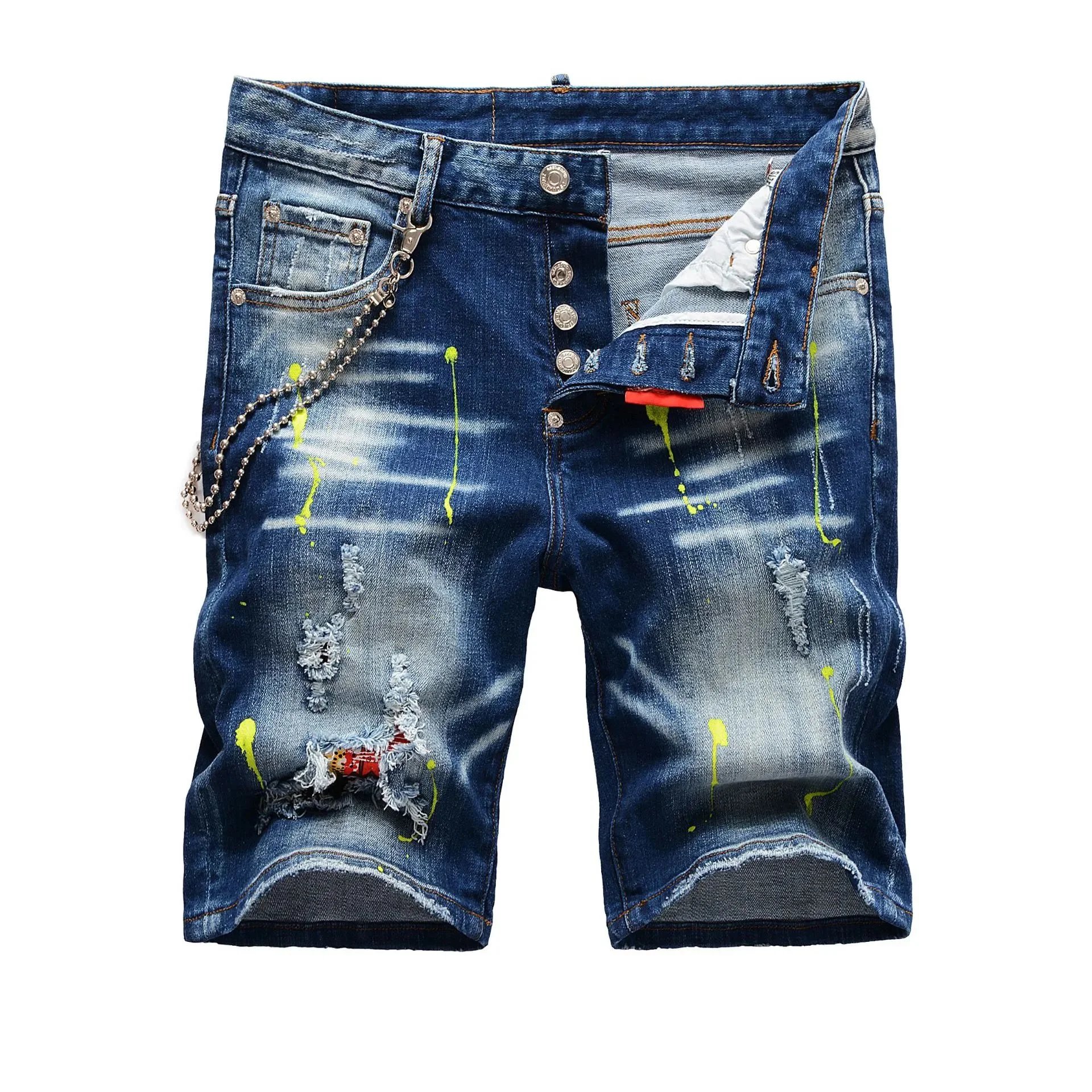 DSQUARED2 Shorts Distressed graphic-print denim — TH-028
