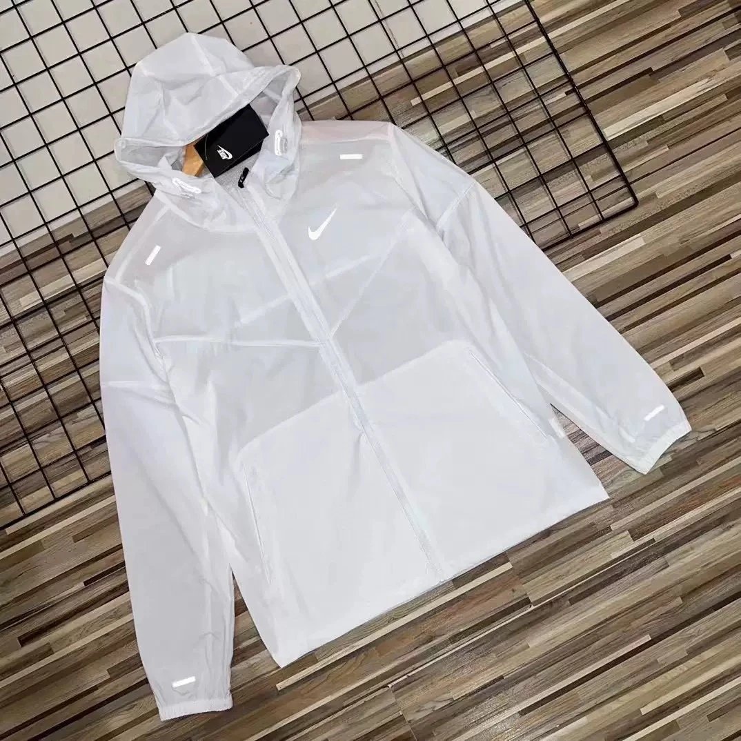 Nike Jackets Zip-Up Windbreaker Jacket with Contrast Piping — BB-006