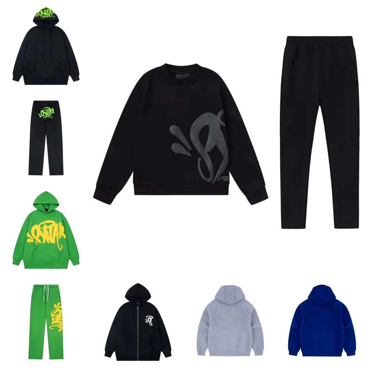 Santa L Black Hoodie and Pants Set