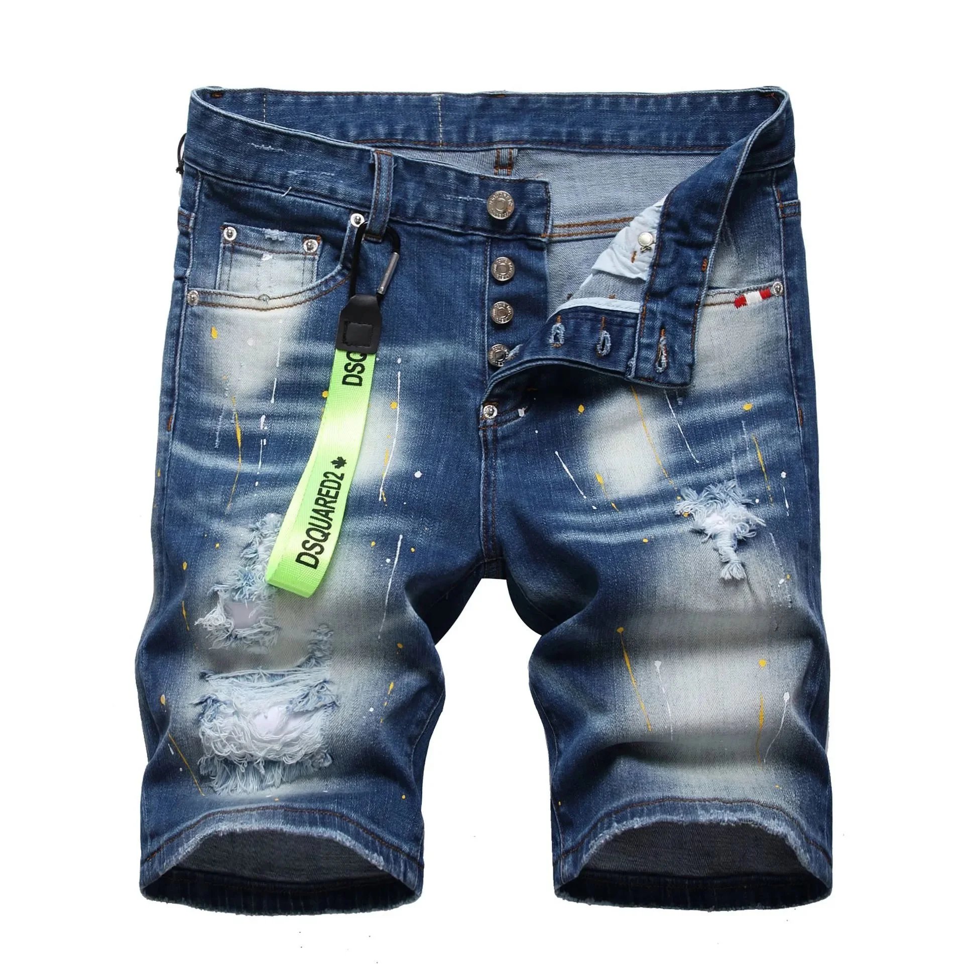 DSQUARED2 Shorts Distressed graphic-print denim — TH-004