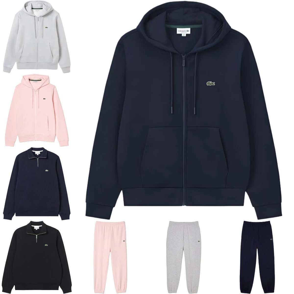 Lacoste Navy Full-Zip Hoodie